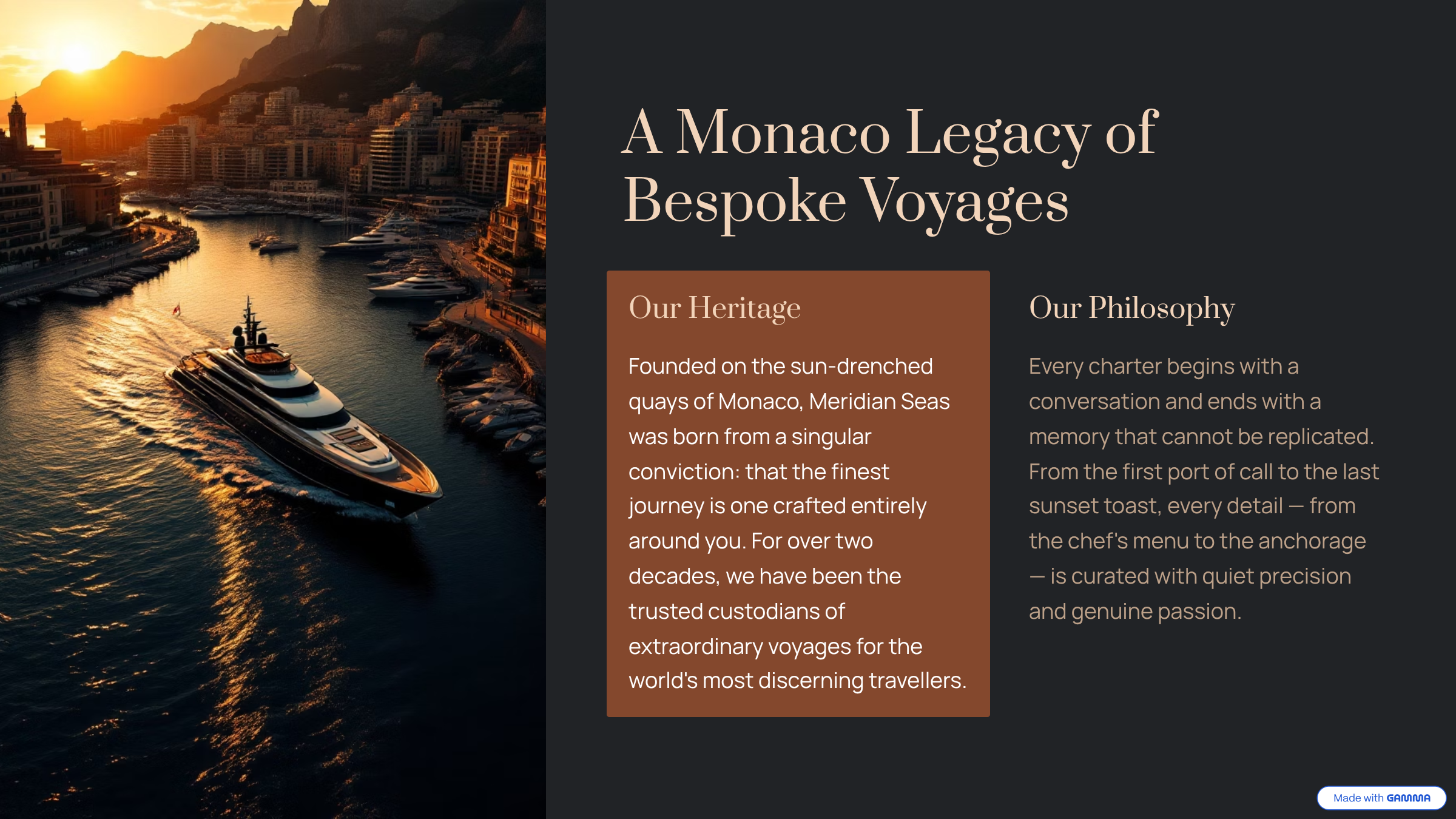 Yacht Brokerage Website Design in Monaco